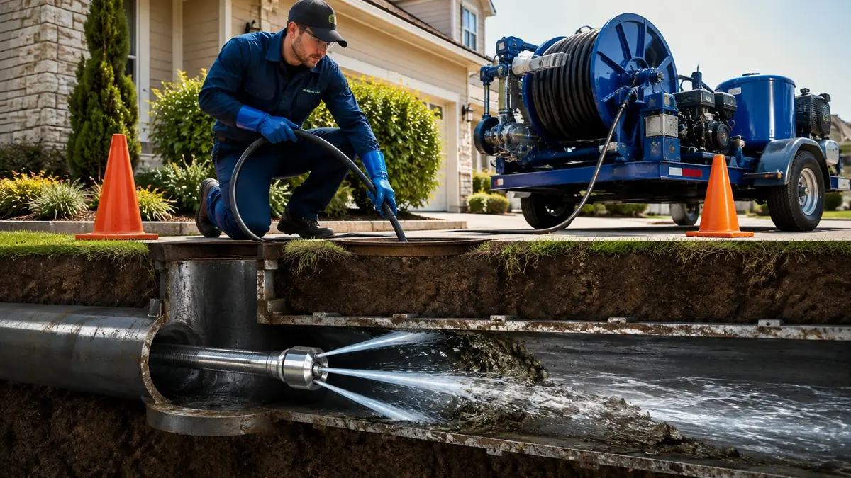 Main Sewer Line Hydro Jet Cleaning in Kernville